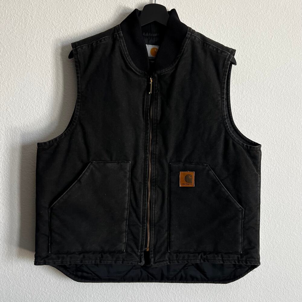 Carhartt faded black work wear vest